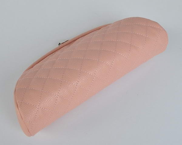 Fake Chanel Mini Clutch Bag Grain Leather A35487 Pink On Sale - Click Image to Close